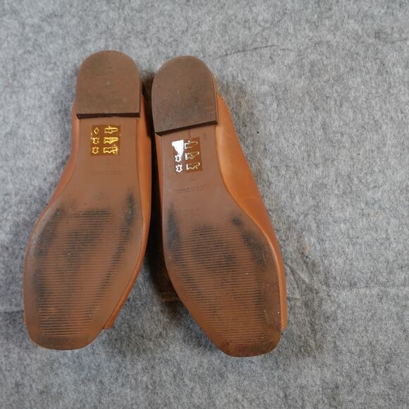 Madewell Shoes Womens 7 Tavi Slide Sandal Peeptoe Leather Brown - Picture 5 of 7